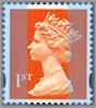 1997 GB - SG1667 1st Flame 2B Single from Booklet (Blue Fl) MNH
